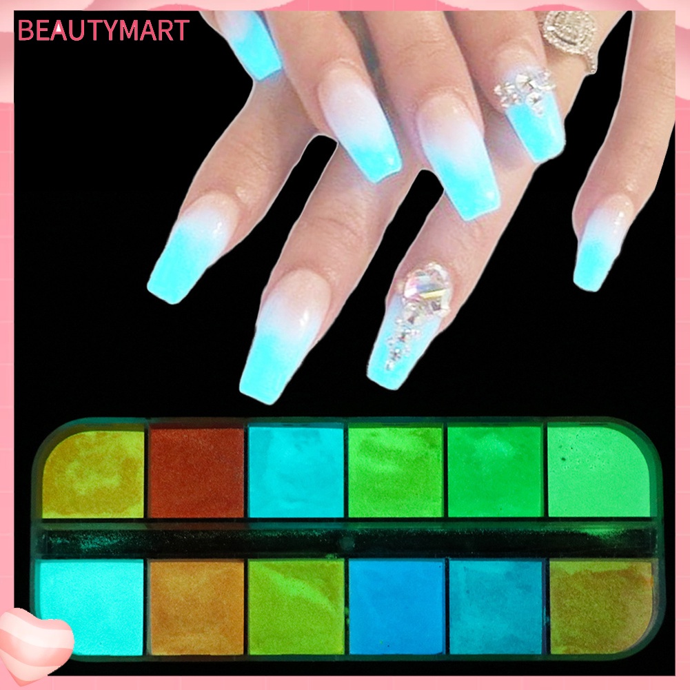 Bột Dạ Quang Lấp Lánh Dùng Trang Trí Móng Tay DIY