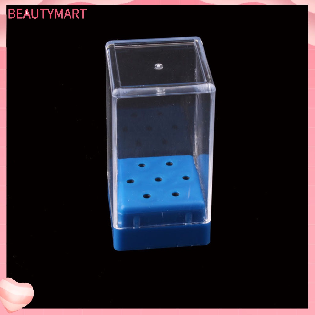 Giá Đỡ Đầu Mài Móng Tay 7 Lỗ Trong Suốt Tiện Lợi