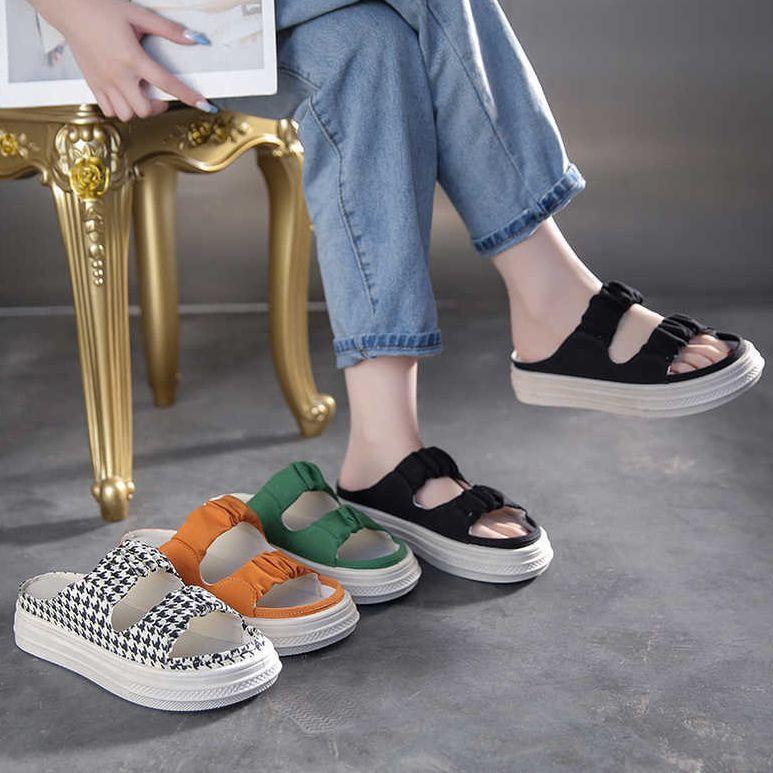 Dép Lười Bít Mũi Mùa Hè Thời Trang Cao Cấp Cho Nữ