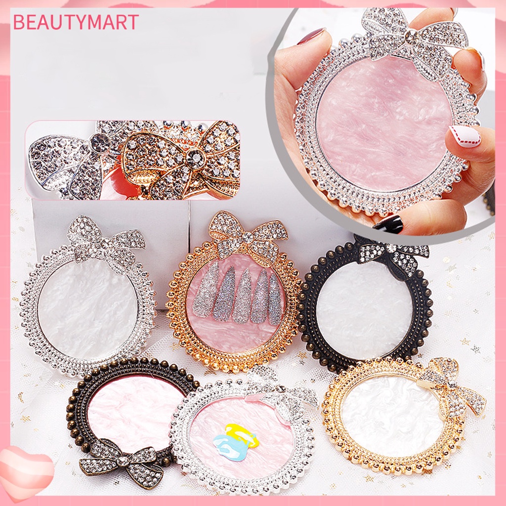 Khay Đứng Trưng Bày Lọ Sơn Móng Tay Hình Nơ Đính Kim Cương Giả Phong Cách Retro