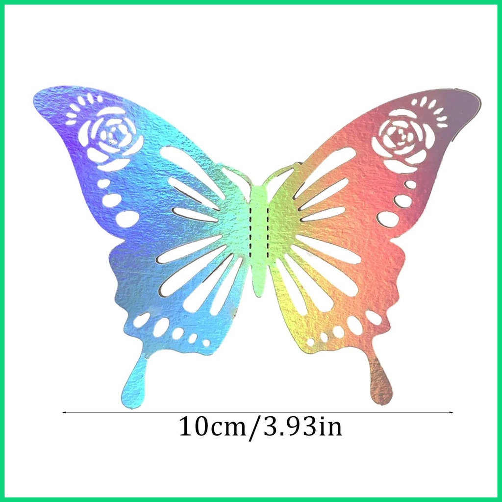Set 12 Miếng Dán Tường Hình Bướm 3D Nhiều Màu Sắc Có Thể Tháo Rời