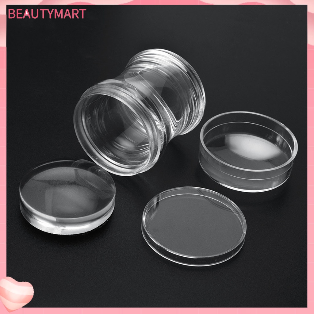 [beautymart] Dụng Cụ Đóng Dấu Trang Trí Móng Tay Nghệ Thuật Đầu Đơn Mịn Màng Thân Thiện Với Môi Trường Bản Rộng Nhẹ Nhàng Trong Suốt