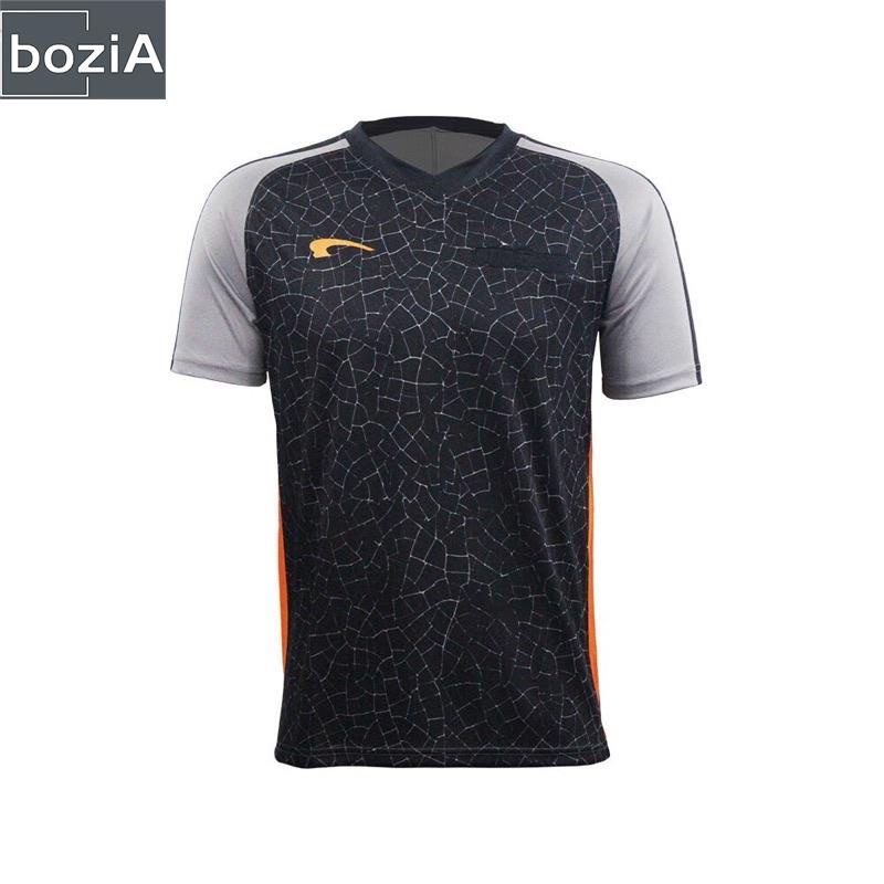 Đồng phục áo sơ mi trọng tài Kronos 2023 Jersey- Chính thức mới Bola Sepak Grey Áo tập luyện nam tùy