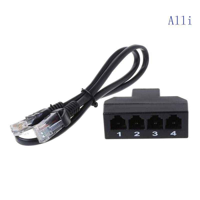 Set 4 Dây Cáp Chuyển Đổi RJ45 8P8C Male F toRj11 Female Dành Cho Điện Thoại Di Động