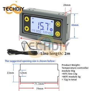 Mô-đun điều khiển nhiệt độ st10 wifi dc 6-30v 10a