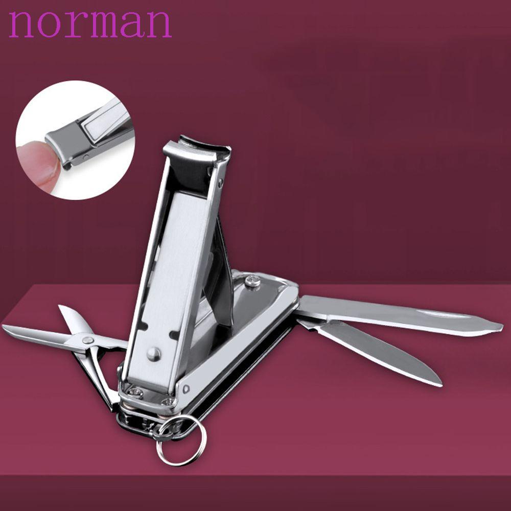 Bộ Kềm Cắt Móng Tay 5 Trong 1 Bằng Thép Không Gỉ Có Giá Đỡ Móc Khóa Tiện Dụng