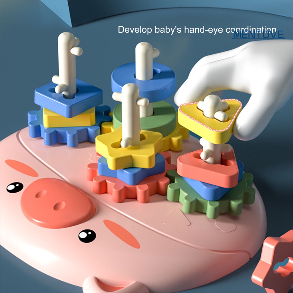 [MT] 1 Bộ Đồ Chơi Xếp Chồng Lên Nhau Bằng Nhựa Phân Loại Bằng Tay Và Mắt Thú Vị Trang Trí