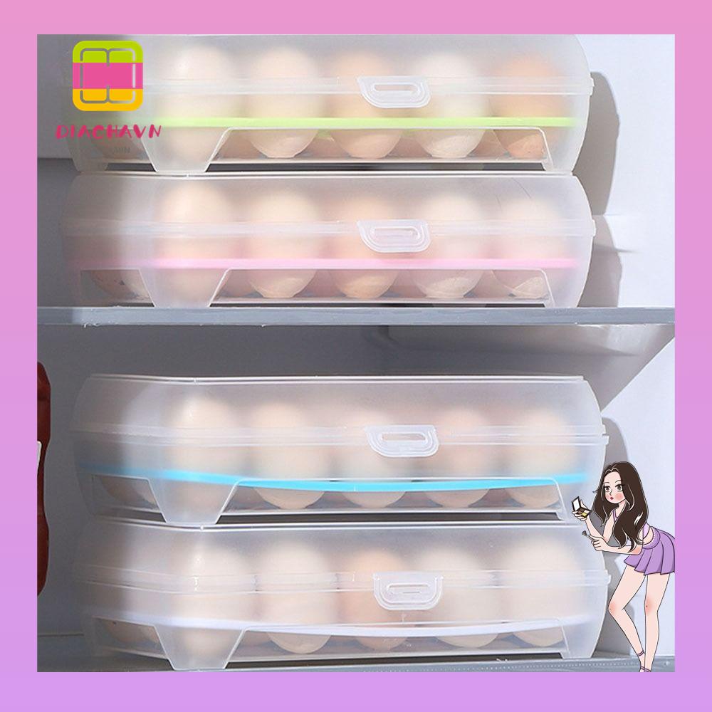 Khay Đựng Trứng Có Nắp Đậy Dùng Cho Tủ Lạnh Tiện Dụng