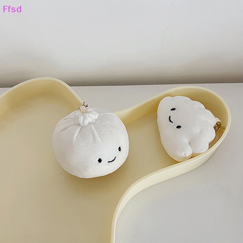 Móc Khóa Búp Bê Nhồi Bông Màu Trắng Dễ Thương