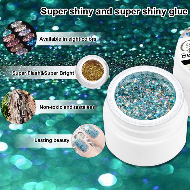 Sơn Móng Tay Gel UV Lấp Lánh Hình Vỏ Sò