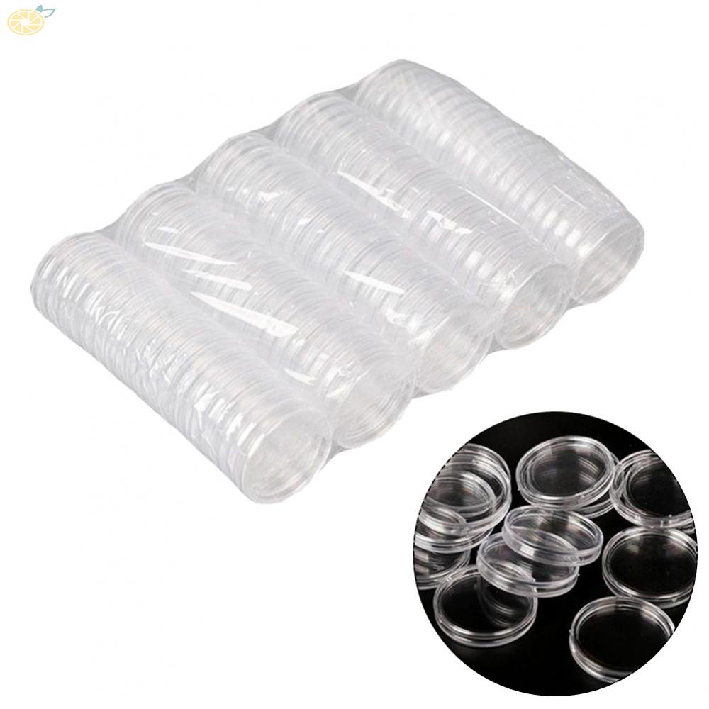 【VARSTR】Coin Capsules Coin Collection Coin Storage Box Plastic Rimless High Quality