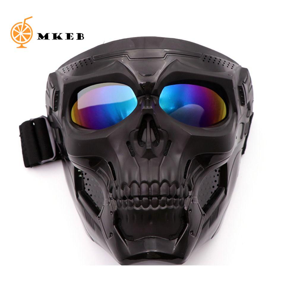 Mkeb Mặt Nạ Bảo Vệ Mắt Chống Tia UV Chống Gió Hình Đầu Lâu Có Thể Điều Chỉnh Khi Lái Xe