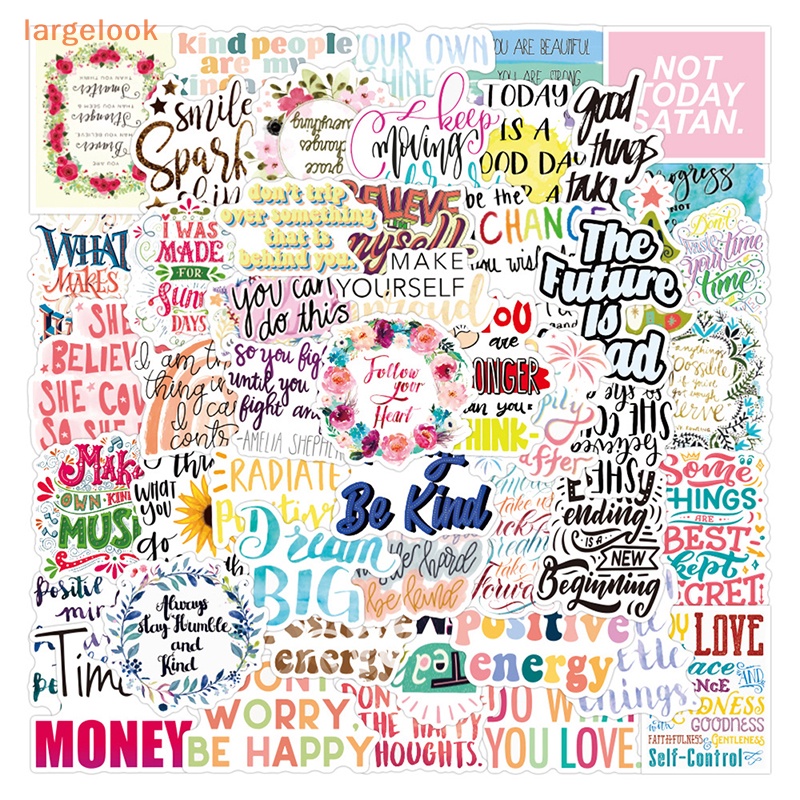 Bộ 50 Miếng Dán Vinyl Chống Thấm Nước Dễ Thương Trang Trí Laptop