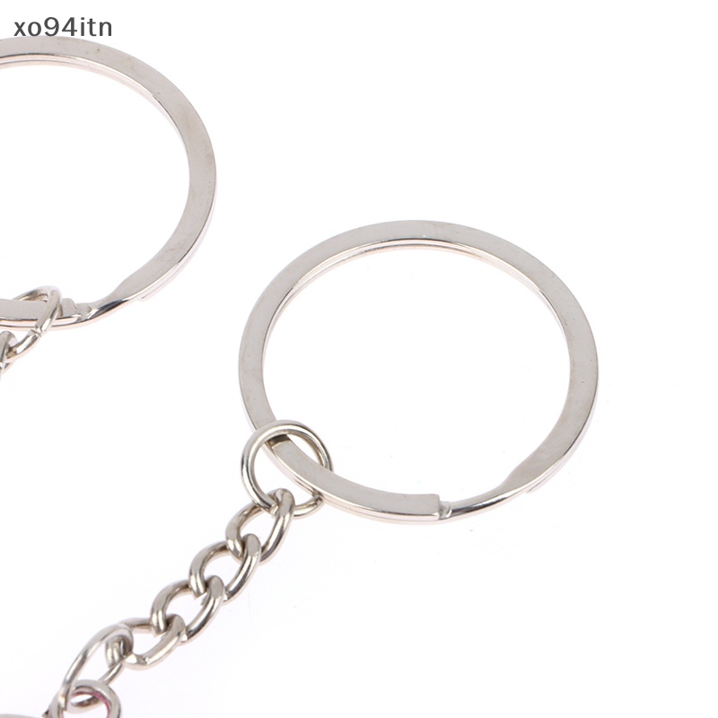 1 Cặp Móc Khóa Hợp Kim Kẽm Mạ Bạc Hình Trái Tim Thời Trang