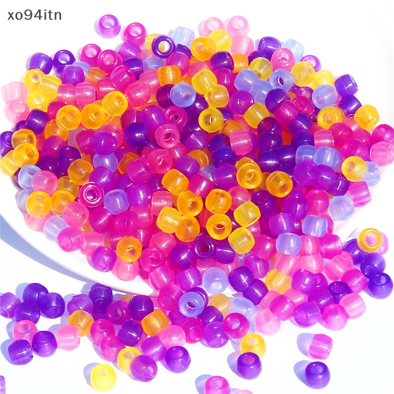 Set 100 Hạt Cườm Xỏ Lỗ Nhiều Màu Sắc Dùng Để Làm Đồ Trang Sức Thủ Công