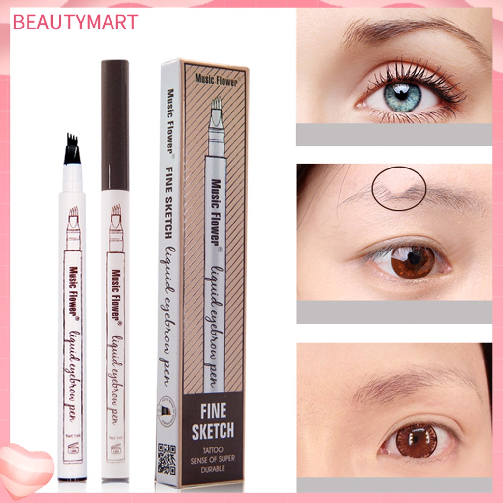 Bút Kẻ Lông Mày Dạng Phẩy Sợi Chống Nước Tự Nhiên Cho Nữ