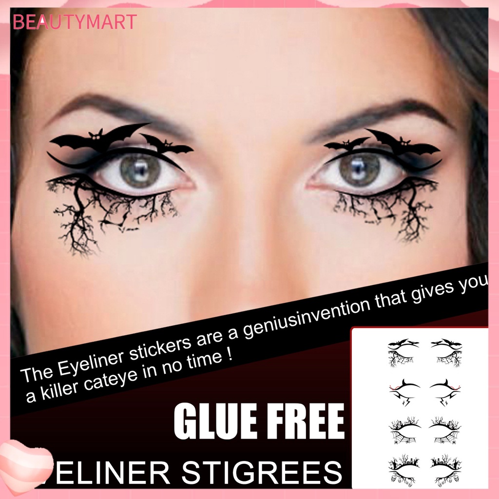 Miếng Dán Phấn Mắt Hình Dơi Bằng Nhựa Dùng Một Lần Thời Trang Kinh Dị Cho Nữ