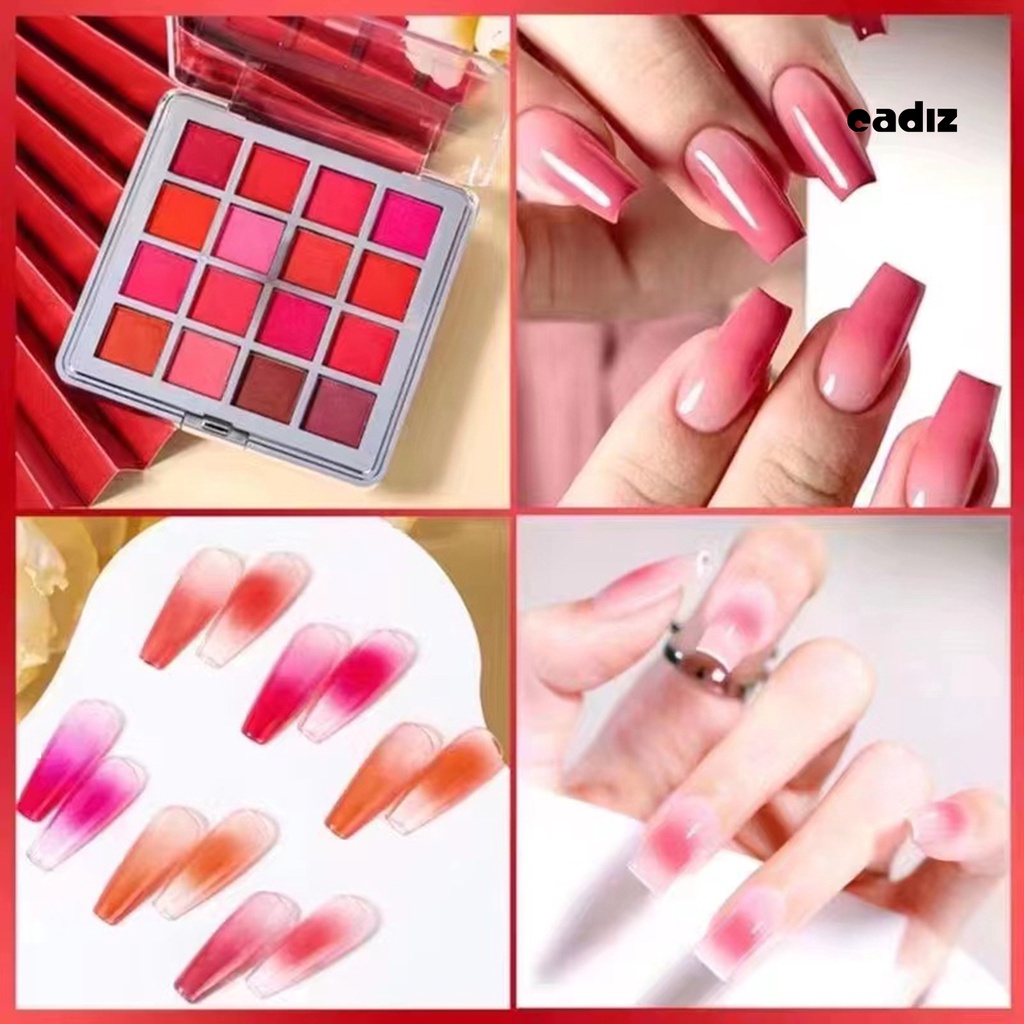 1 Hộp Bột Nhũ Phản Quang Lấp Lánh 16 Màu Dùng Để Trang Trí Móng Nghệ Thuật