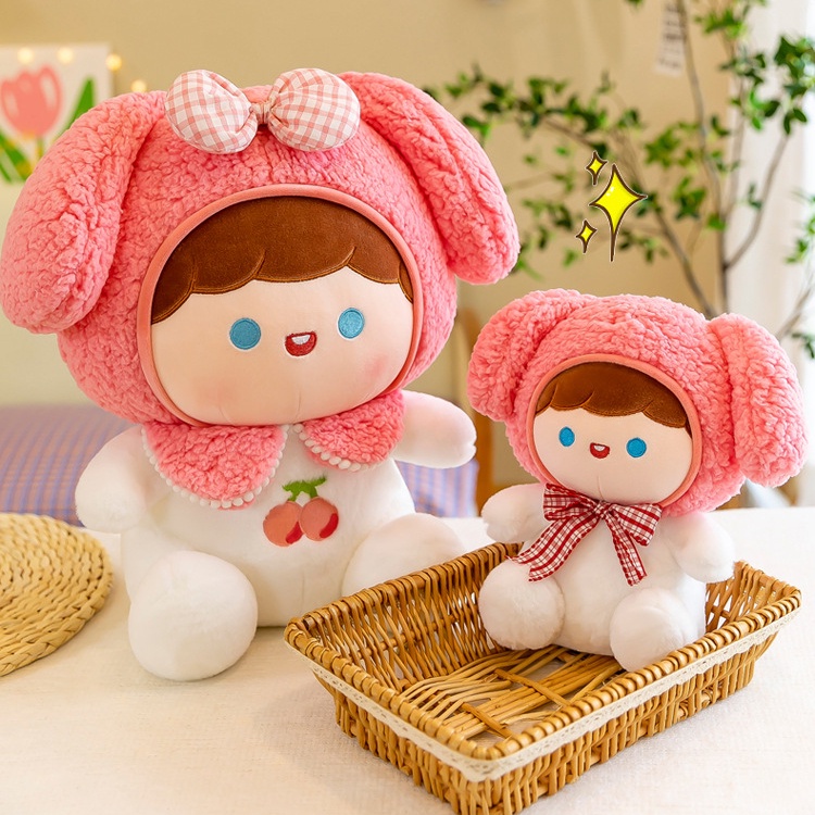 Búp Bê Nhồi Bông Hình Thỏ Và Hoa Quả Dễ Thương Cho Bé