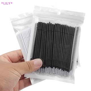 Lily 100pcs dùng một lần mở rộng lông mi Micro bàn chải Applicator make up Mascara tăm bông uuu