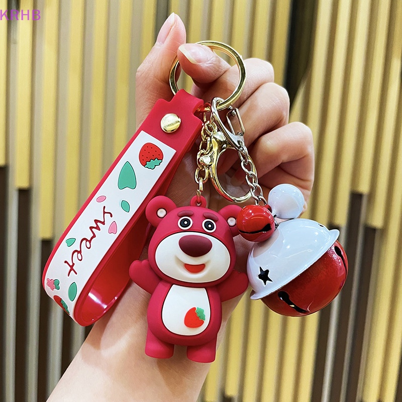 Móc Chìa Khóa Hình Gấu Và Dâu Tây Dễ Thương Mới