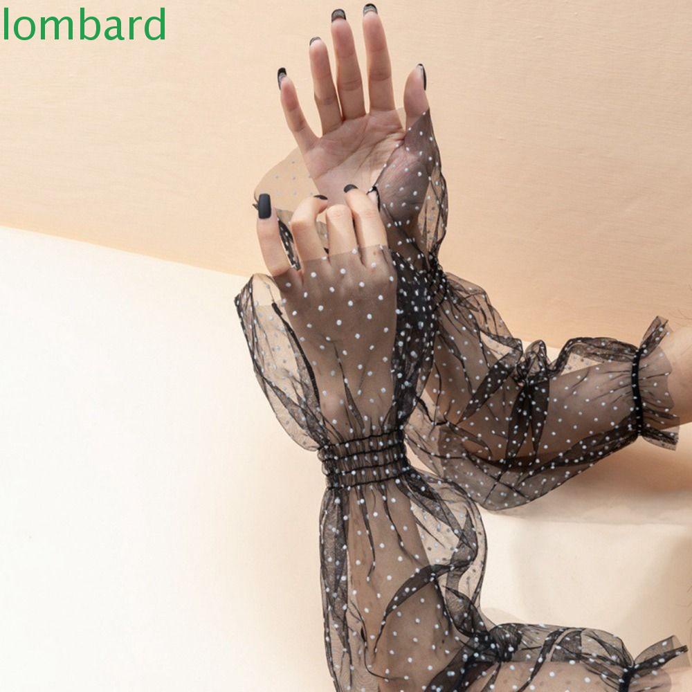 Găng Tay Chống Nắng Trong Suốt Bằng Lưới Lụa Lạnh Mỏng Giữ Ấm Cánh Tay Chống Tia UV