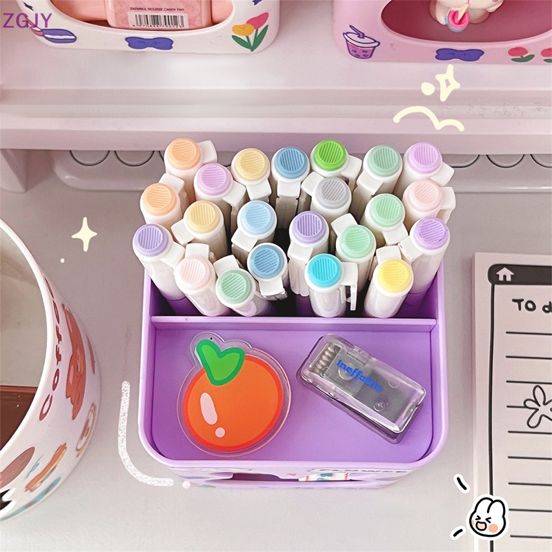 Thùng Rác Để Bàn Mini Bằng Nhựa Hình Gấu / Thỏ Dễ Thương Mới