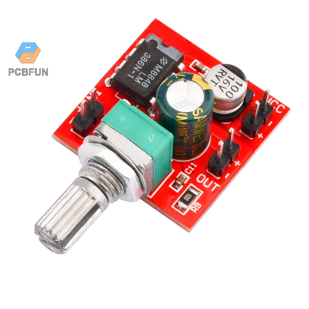 Bảng Mạch Khuếch Đại Âm Thanh Pcbfun Lm386 0.5w Dc4-12v