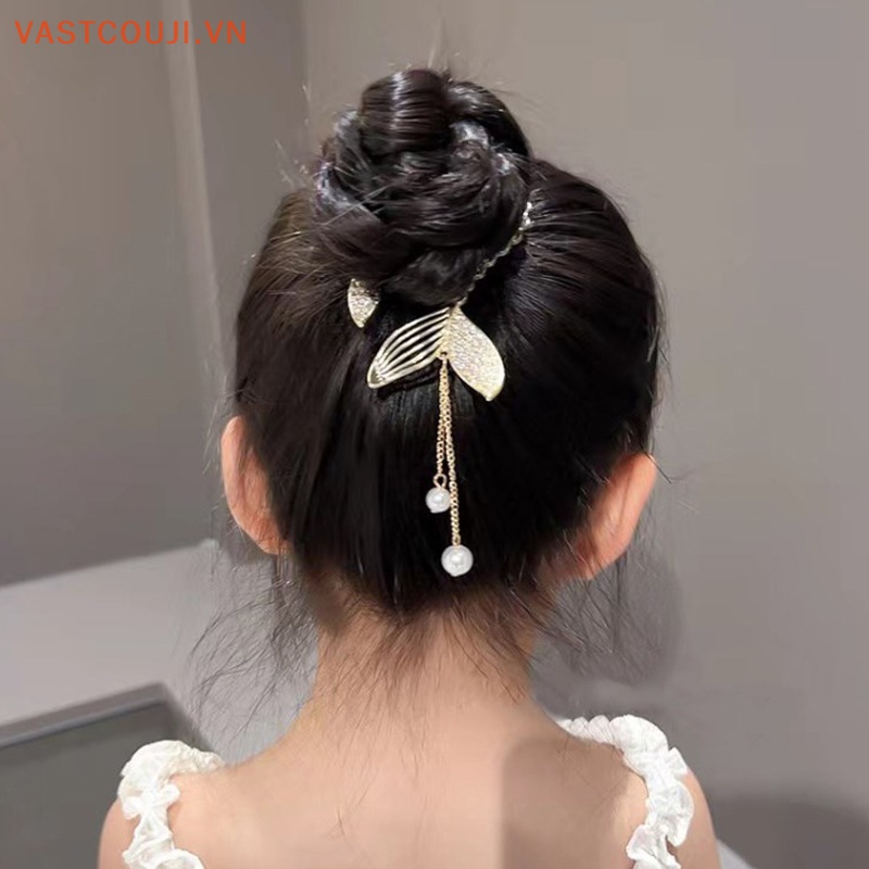 Kẹp Tóc Đuôi Ngựa Đính Đá Thanh Lịch Cho Nữ