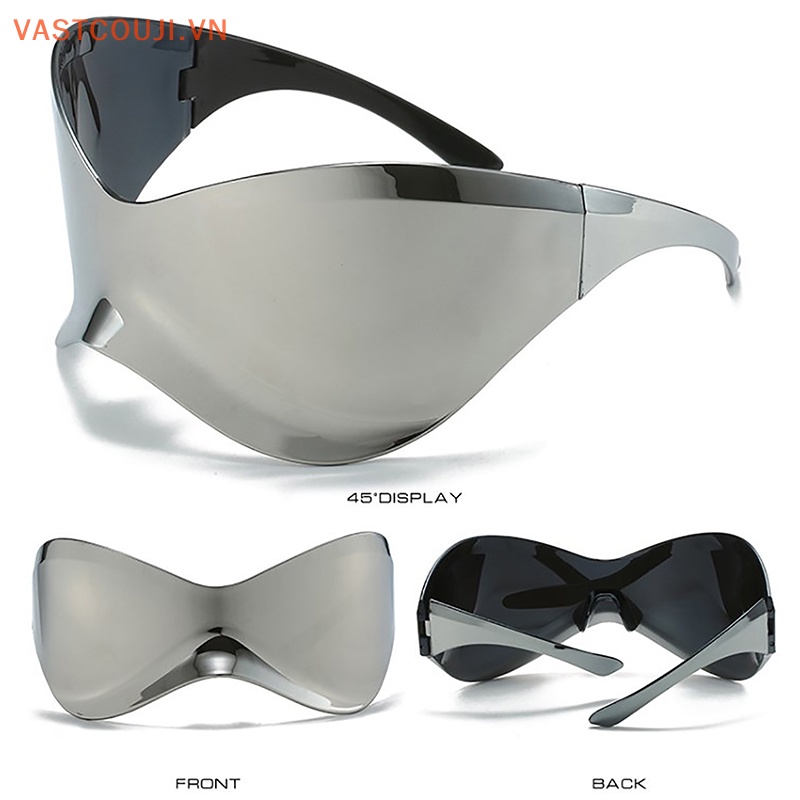 Kính Chống Nắng Không Vành Oversized Y2K Màu Kẹo Ngọt Phong Cách Hip Hop Cổ Điển Thời Trang Cho Nam Và Nữ