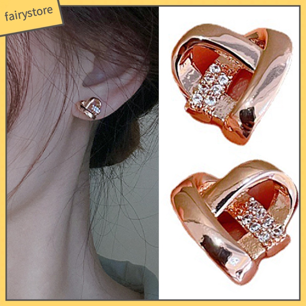 1 Đôi Bông Tai Hình Thánh Giá Đính Đá Thời Trang Dành Cho Nữ