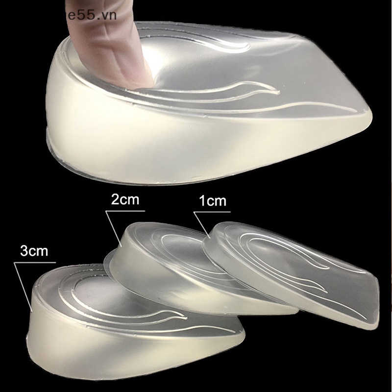 1 Cặp Đế Silicone Độn Giày Tăng Chiều Cao Cho Nam Nữ