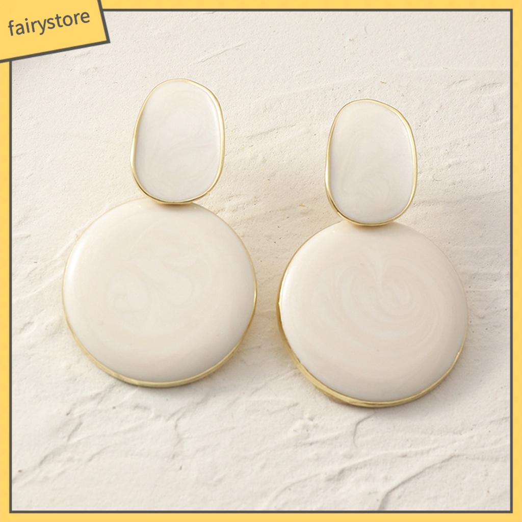 1 Đôi Bông Tai Hình Học Tua Rua Gọn Nhẹ Không Phai Màu Thời Trang Dự Tiệc