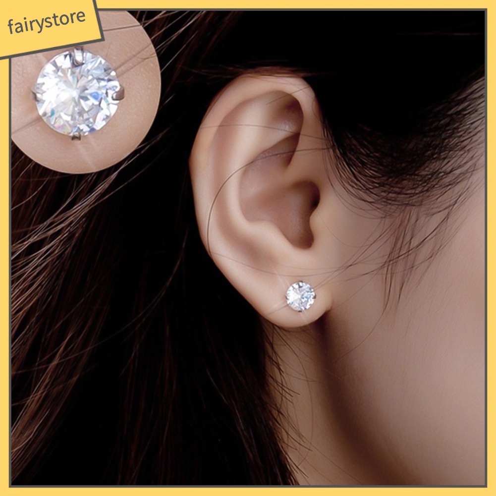 Bông Tai Tròn Đính Đá Lấp Lánh Thời Trang Dành Cho Nữ