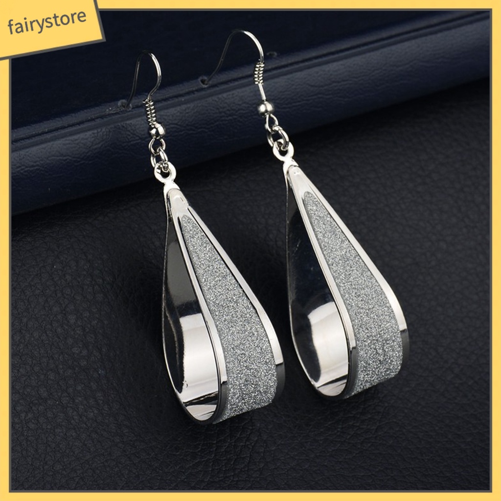 Bông Tai Hình Giọt Nước Bằng Hợp Kim Thiết Kế Đục Lỗ Đơn Giản Thời Trang Dự Tiệc Cưới