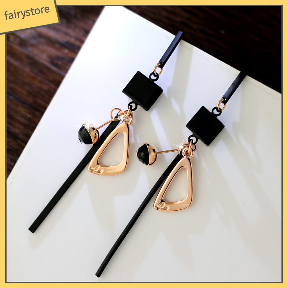 Đôi Bông Tai Dáng Dài Họa Tiết Hình Học Thời Trang Cho Nữ