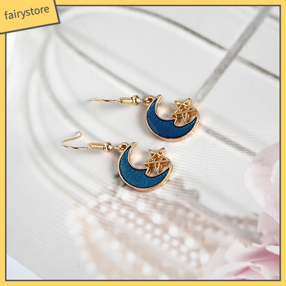 Đôi Bông Tai Hình Trăng Sao Thời Trang Cho Nữ