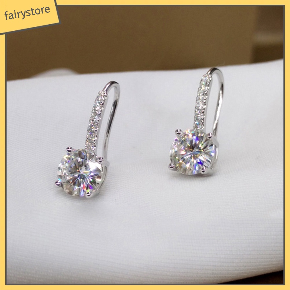 Bông Tai Tròn Đính Đá Zircon Thời Trang Giáng Sinh Dành Cho Nữ