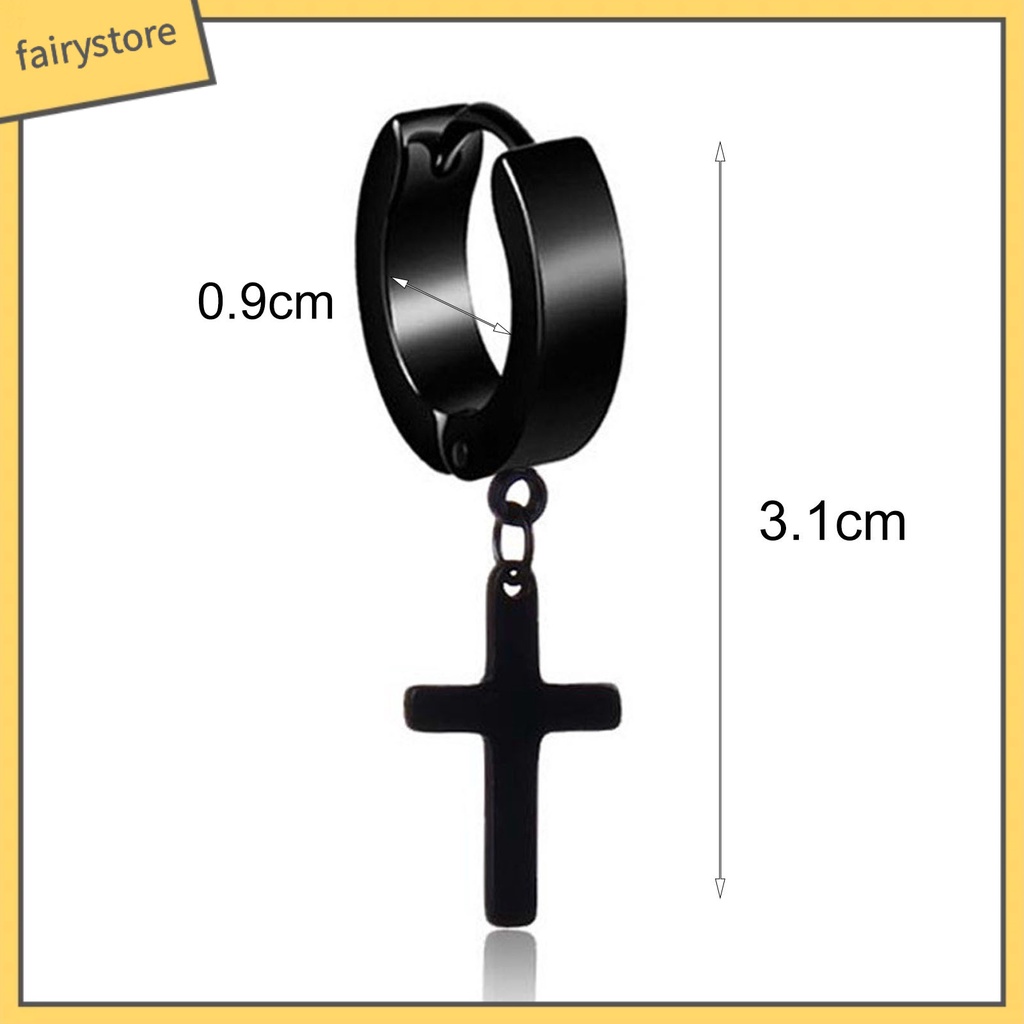 1 Khuyên Tai Dạng Vòng Lủng Lẳng Màu Sáng Đơn Giản Phong Cách Hip Hop Cho Tiệc Tùng