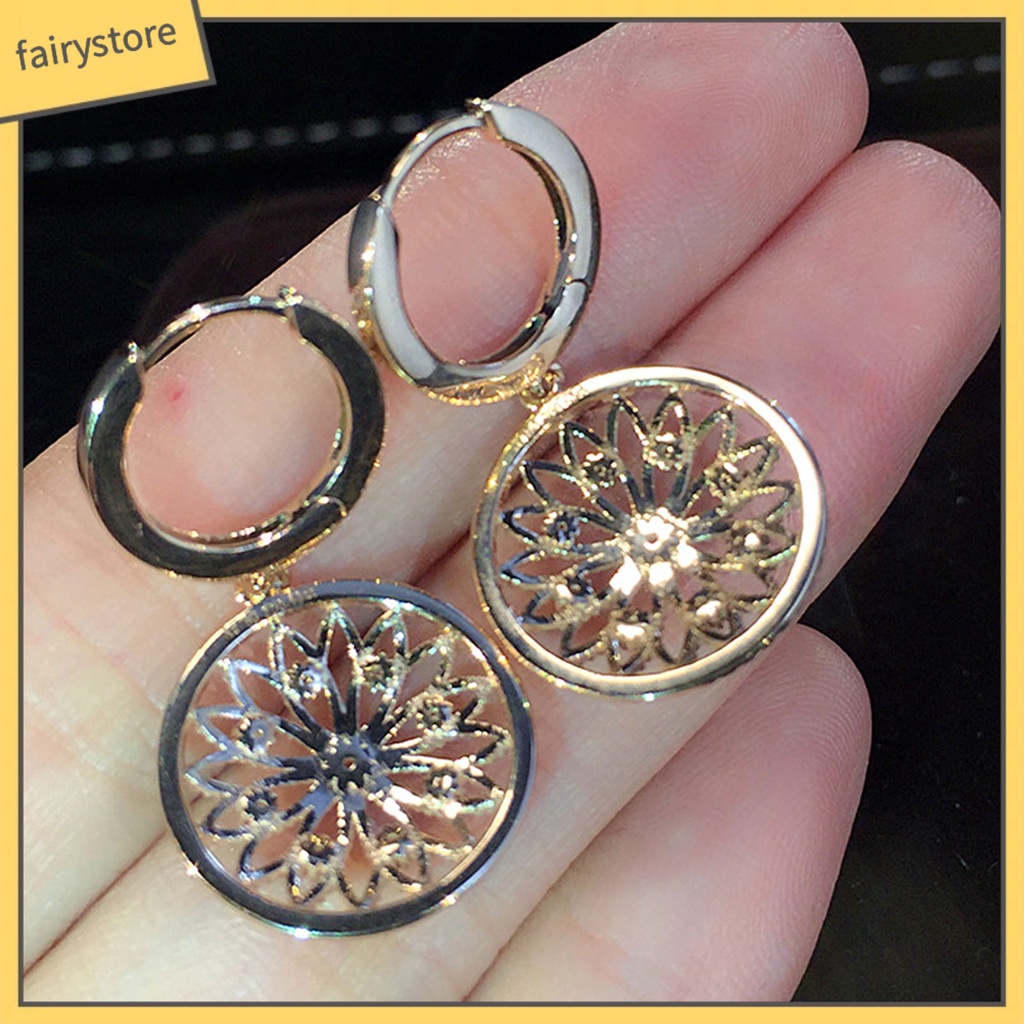 1 Đôi Bông Tai Hình Dreamcatcher Đính Đá Lấp Lánh Dành Cho Nữ