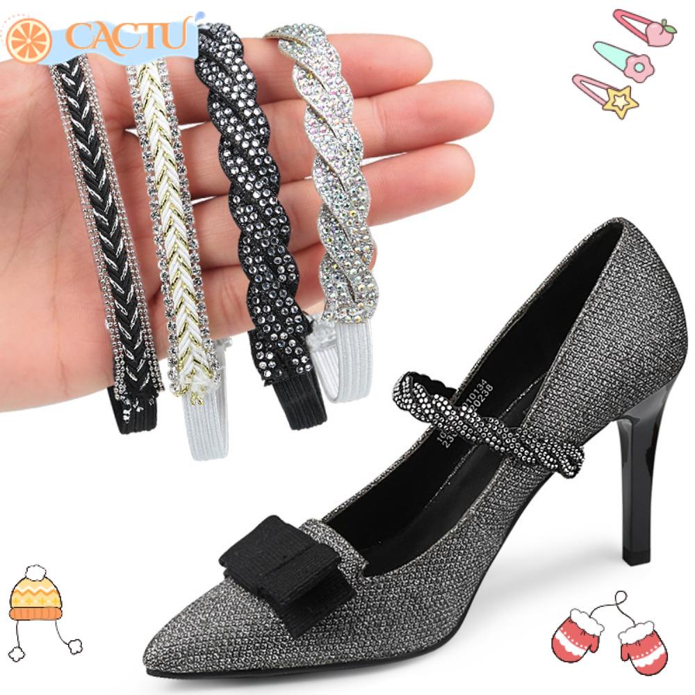 Bộ 2 Cặp Dây Giày Bằng Vải Dệt Chất Lượng Cao|Giày Cao Gót Chống Ngã Kiểu Dáng Trẻ Trung Cá Tính