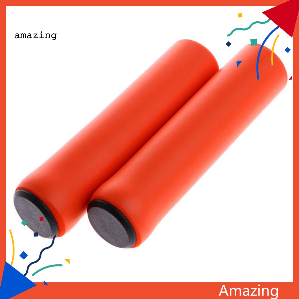 1 Cặp Vỏ Bọc Tay Lái Xe Đạp MTB Bằng Silicon Mềm Mại Chống Trượt