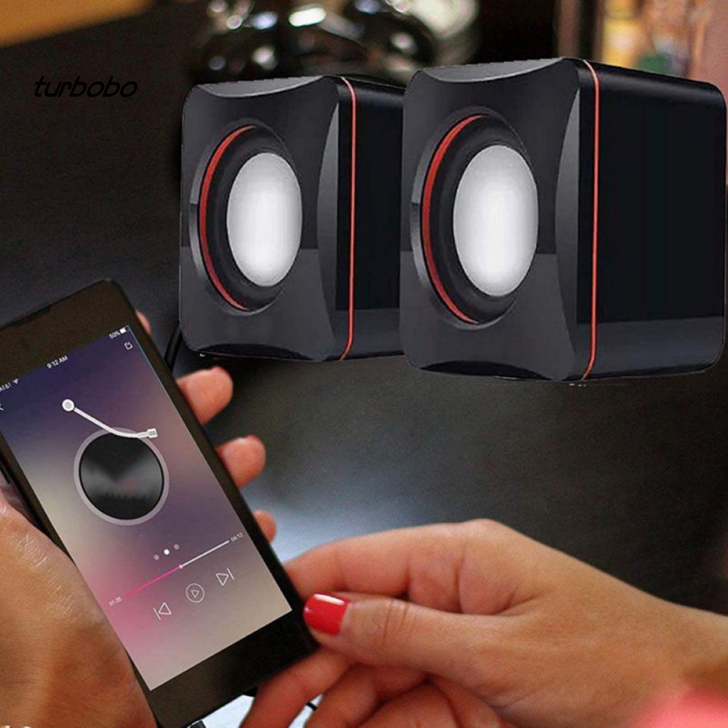 Loa turbobo Mini Hình Vuông Có Dây USB Dành Cho Đi Du Lịch