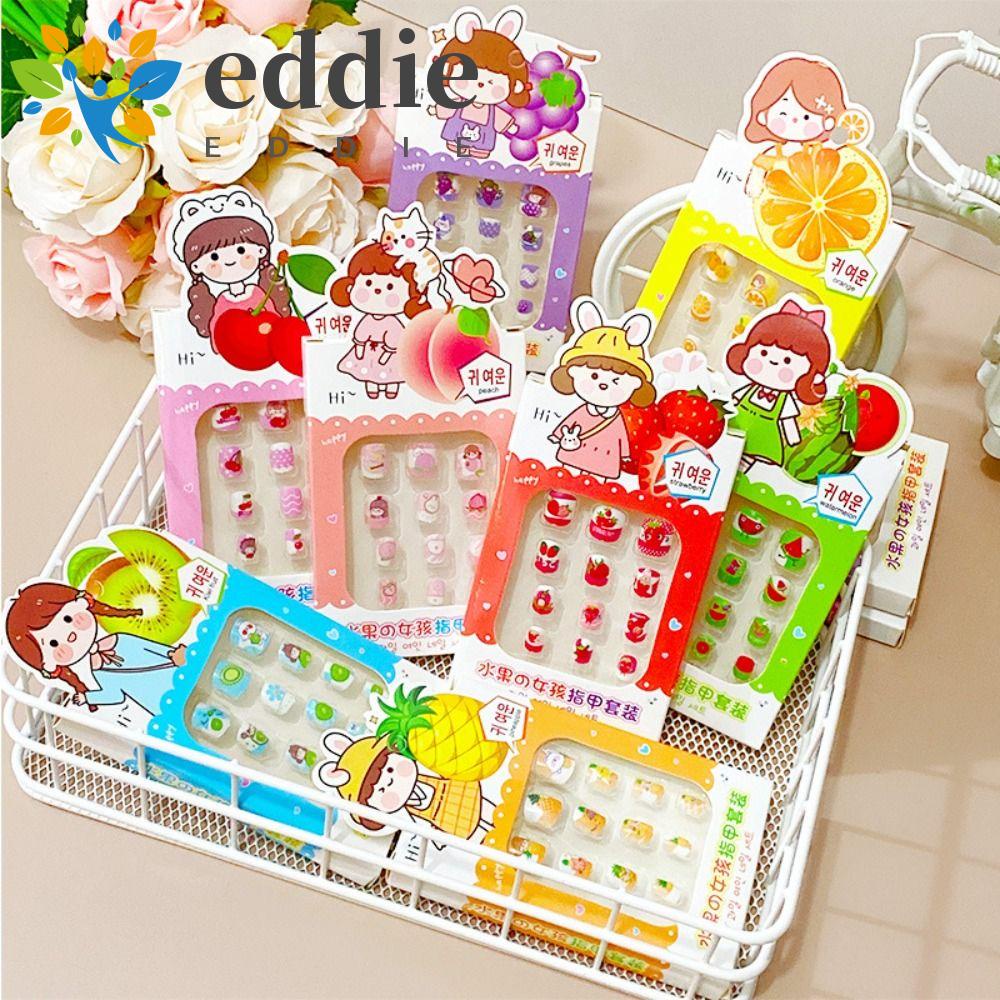 Set 26 Móng Tay Giả Họa Tiết Trái Cây Hoạt Hình Dễ Thương