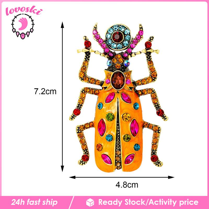 Ghim Cài Áo Hình Bọ Cánh Cứng Đính Đá Dễ Thương