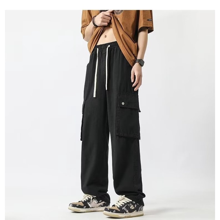 Quần Dài Ống Rộng Phong Cách Đường Phố Mỹ Thời Trang Xuân Hè Cho Nam