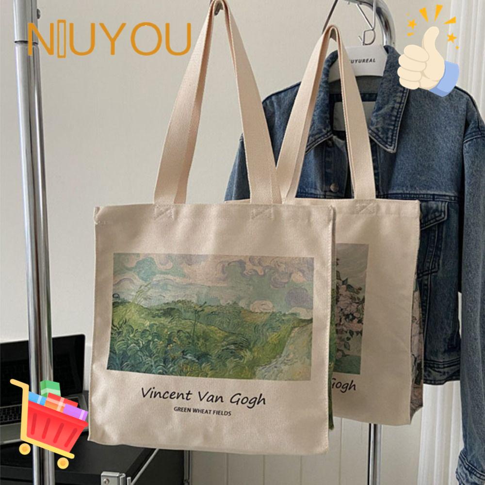 Túi Đeo Vai / Xách Tay Bằng Vải Bạt Dày Có Khóa Kéo Thời Trang