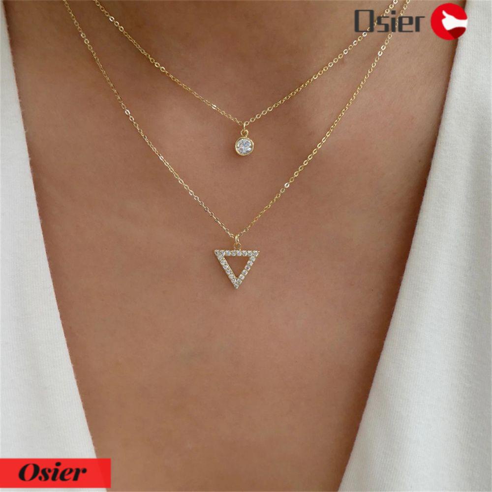 1 Vòng cổ Mặt Hình Tam Giác / Mặt Trăng / Ngôi Sao Thời Trang Thanh Lịch Cho