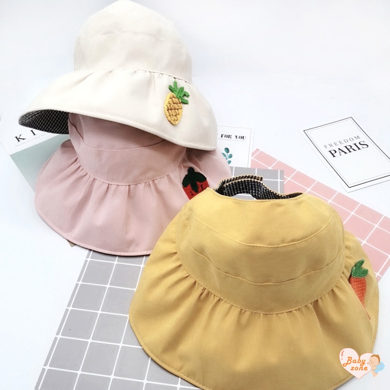 Mũ Tai Bèo Chống Nắng Họa Tiết Sọc Caro Thời Trang Xuân Hè Cho Bé Sự Bảo Vệ