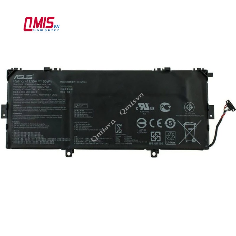 Pin laptop Asus Zenbook 13 UX331F UX331U UX331UAL U3100FAL UX331FA UX331FAL, C31N1724 (ZIN) – 3 CELL